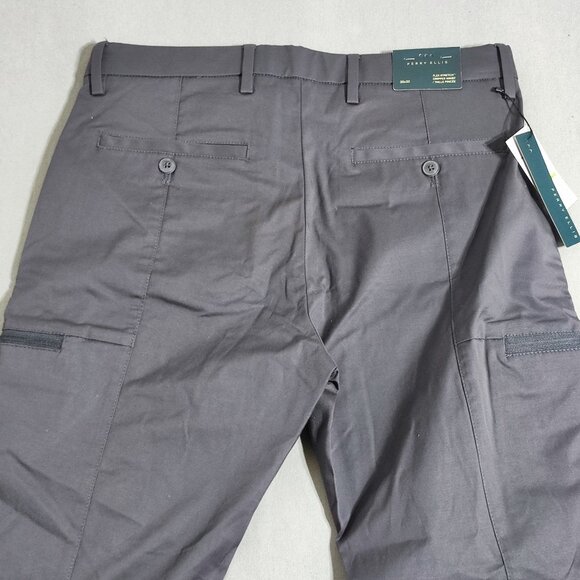 NWT Perry Ellis cargo pants men's size 30X32 grey colour slim fit flex stretch - Picture 4 of 13